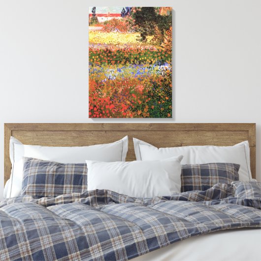Drijvende tuin door Vincent van Gogh Canvas Afdruk (Insitu (Slaapkamer))