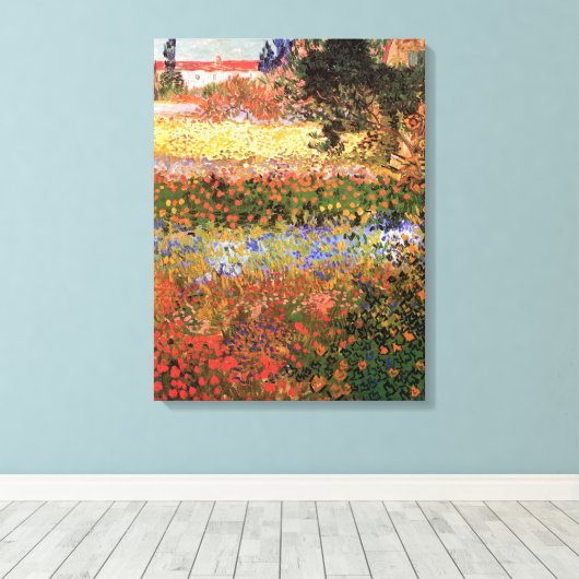 Drijvende tuin door Vincent van Gogh Canvas Afdruk (Insitu (Houten vloer))