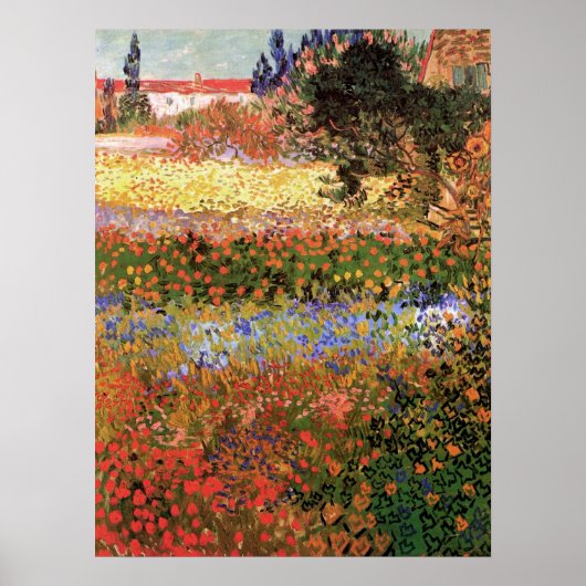 Drijvende tuin door Vincent van Gogh Poster (Voorkant)