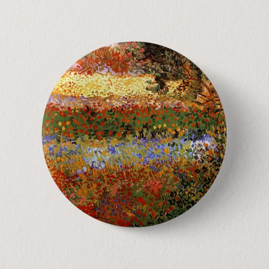 Drijvende tuin (F430) Van Gogh Fine Art Ronde Button 5,7 Cm (Voorkant)