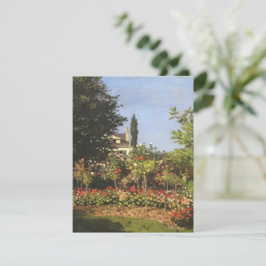 Drijvende tuin in Sainte Adresse door Claude Monet (Staand voorkant)