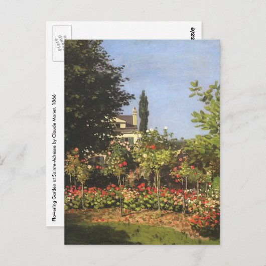 Drijvende tuin in Sainte Adresse door Claude Monet Briefkaart (Voorkant / Achterkant)