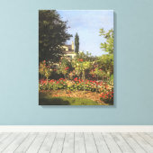 Drijvende tuin in Sainte Adresse door Claude Monet Canvas Afdruk (Insitu (Houten vloer))