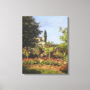 Drijvende tuin in Sainte Adresse door Claude Monet Canvas Afdruk