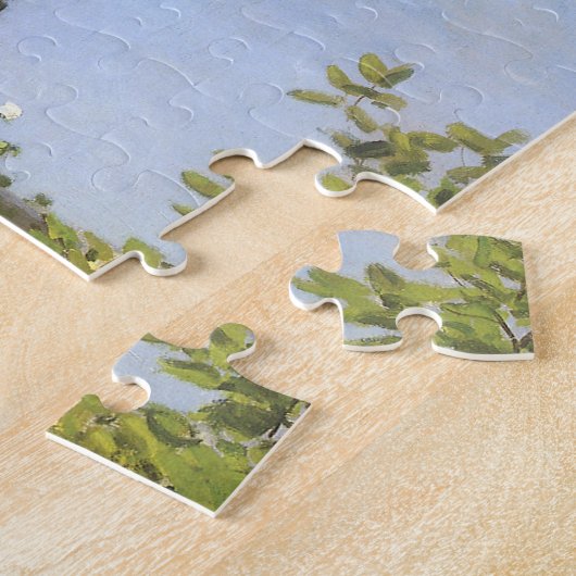 Drijvende tuin in Sainte Adresse door Claude Monet Legpuzzel (Zijkant)