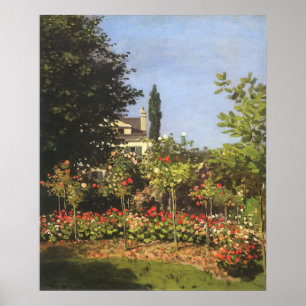 Drijvende tuin in Sainte Adresse door Claude Monet Poster