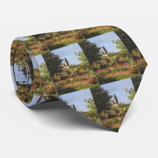 Drijvende tuin in Sainte Adresse door Claude Monet Stropdas (Opgerold)