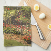 Drijvende tuin in Sainte Adresse door Claude Monet Theedoek (Quarter Fold)