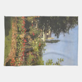 Drijvende tuin in Sainte Adresse door Claude Monet Theedoek (Horizontaal)