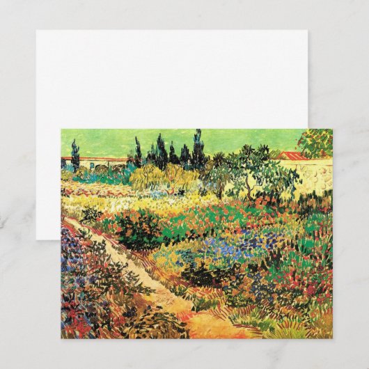 Drijvende tuin met pad door Vincent van Gogh (Voorkant / Achterkant)