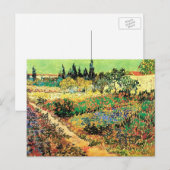 Drijvende tuin met pad door Vincent van Gogh Briefkaart (Voorkant / Achterkant)