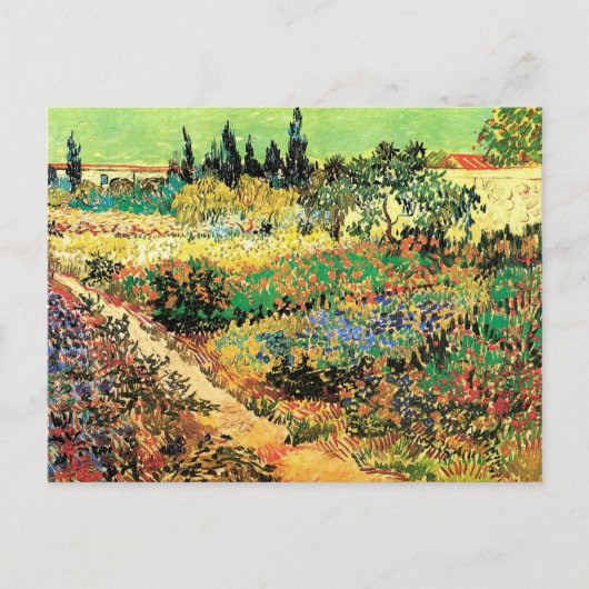 Drijvende tuin met pad door Vincent van Gogh Briefkaart (Voorkant)