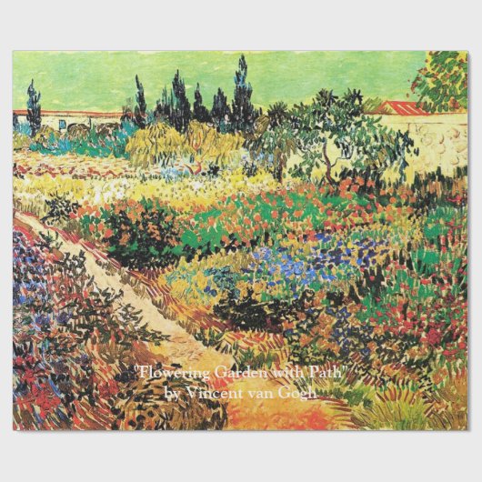 Drijvende tuin met pad door Vincent van Gogh. Cadeaupapier (Vlak)