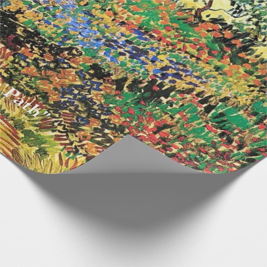 Drijvende tuin met pad door Vincent van Gogh. Cadeaupapier (Hoek)
