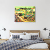 Drijvende tuin met pad door Vincent van Gogh Canvas Afdruk (Insitu (Slaapkamer))