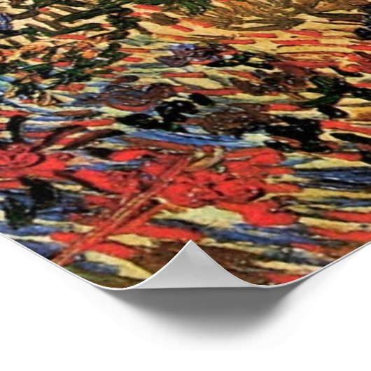 Drijvende tuin met pad door Vincent van Gogh Poster (Hoek)