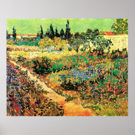 Drijvende tuin met pad door Vincent van Gogh Poster