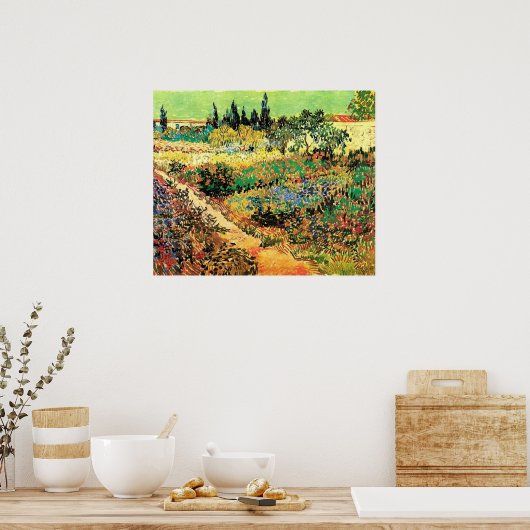 Drijvende tuin met pad door Vincent van Gogh Poster (Keuken)
