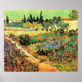 Drijvende tuin met pad door Vincent van Gogh Poster (Voorkant)
