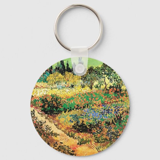 Drijvende tuin met pad door Vincent van Gogh Sleutelhanger (Voorkant)
