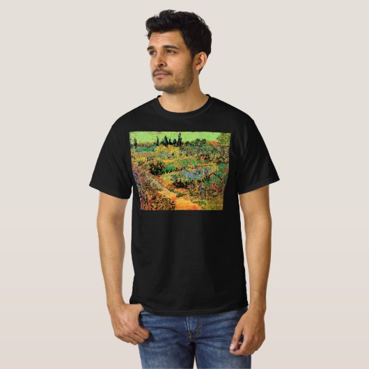 Drijvende tuin met pad door Vincent van Gogh T-shirt (Voorkant volledig)