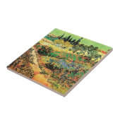 Drijvende tuin met pad door Vincent van Gogh Tegeltje (Zijkant)