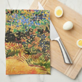 Drijvende tuin met pad door Vincent van Gogh Theedoek (Quarter Fold)