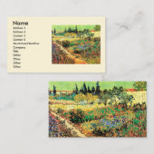 Drijvende tuin met pad door Vincent van Gogh Visitekaartje (Voorkant / Achterkant)