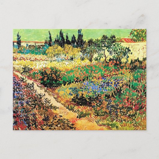 Drijvende tuin met pad, Vincent van Gogh Briefkaart (Voorkant)