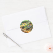 Drijvende tuin met pad, Vincent van Gogh Ronde Sticker (Envelop)