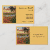 Drijvende tuin van Vincent van Gogh. Zonnegeel Visitekaartje (Voorkant / Achterkant)