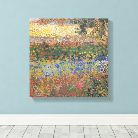 Drijvende tuin - Vincent van Gogh Canvas Afdruk (Insitu (Houten vloer))