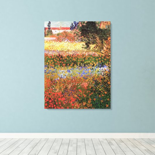Drijvende tuin, Vincent van Gogh. Canvas Afdruk (Insitu (Houten vloer))