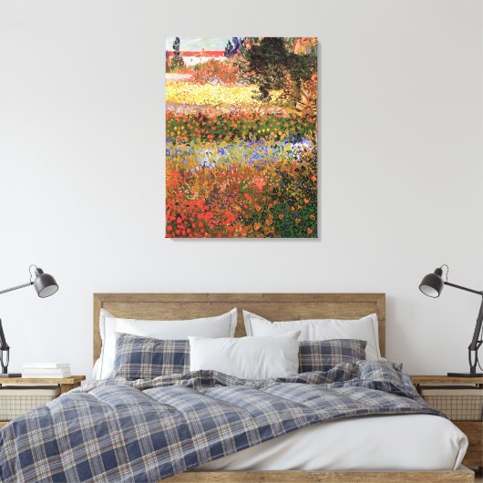 Drijvende tuin, Vincent van Gogh. Canvas Afdruk (Insitu (Slaapkamer))