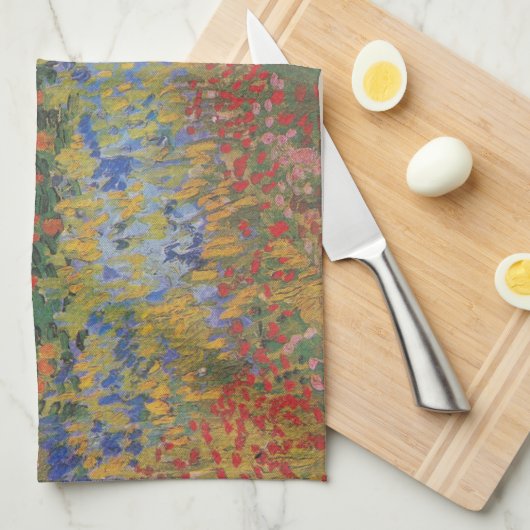 Drijvende tuin - Vincent van Gogh Theedoek (Quarter Fold)