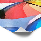 Drijvende Umbrella Sky Whimsical Parasols Art Perfect Poster (Hoek)