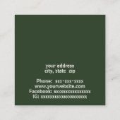 Drijvende varens vierkante visitekaartje (Achterkant)