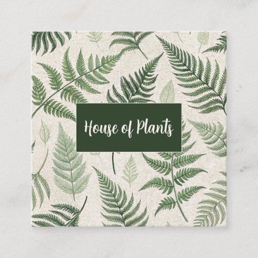 Drijvende varens vierkante visitekaartje (Voorkant)
