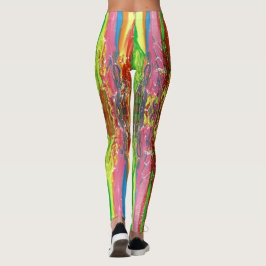 Drijvende verf leggings (Achterkant)