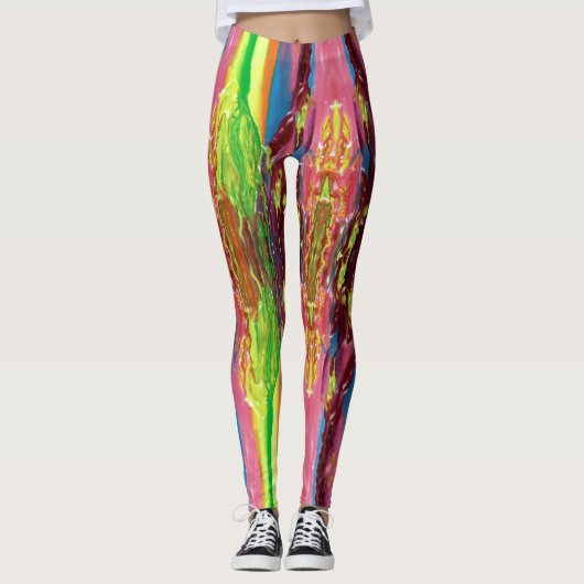 Drijvende verf leggings (Voorkant)