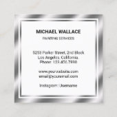 Drijvende verfwerken Professionele verf Vierkante Visitekaartje (Achterkant)