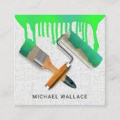 Drijvende verfwerken Professionele verf Vierkante Visitekaartje (Voorkant)