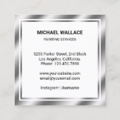 Drijvende verfwerken Professionele verf Vierkante Visitekaartje (Achterkant)