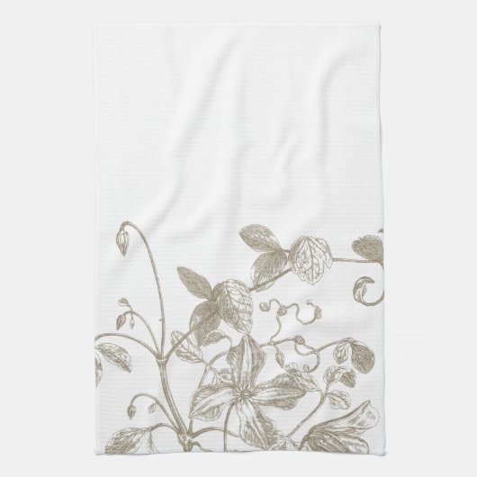 Drijvende vijn botanische theekdoek theedoek (Verticaal)