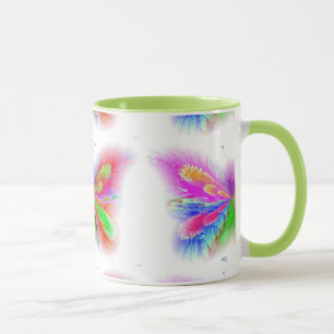 Drijvende vlinderheldere kleuren mok
