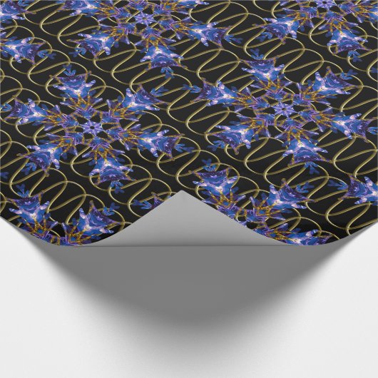 Drijvende vlokken2 bij knight Wrapping Paper Cadeaupapier (Hoek)