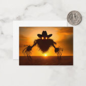 DRIJVENDE VOGELVERSCHRIKKER NOTITIEKAARTJE (Voorkant / Achterkant in situ)