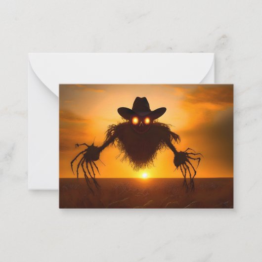 DRIJVENDE VOGELVERSCHRIKKER NOTITIEKAARTJE (Voorkant)