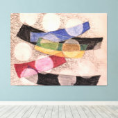 Drijvende vormen, abstracte kunst, canvas afdruk (Insitu (Houten vloer))