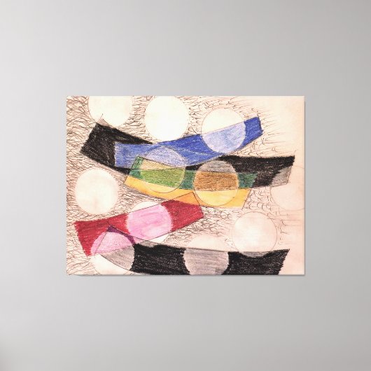 Drijvende vormen, abstracte kunst, canvas afdruk (Voorkant)